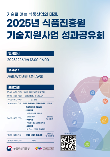 2025년 식품진흥원 기술지원사업 성과공유회